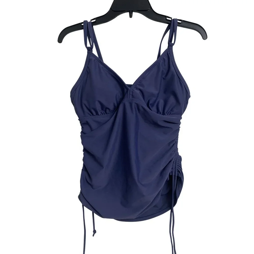 Athleta Tankini Top Ruched Baby Doll Size 34 C‎